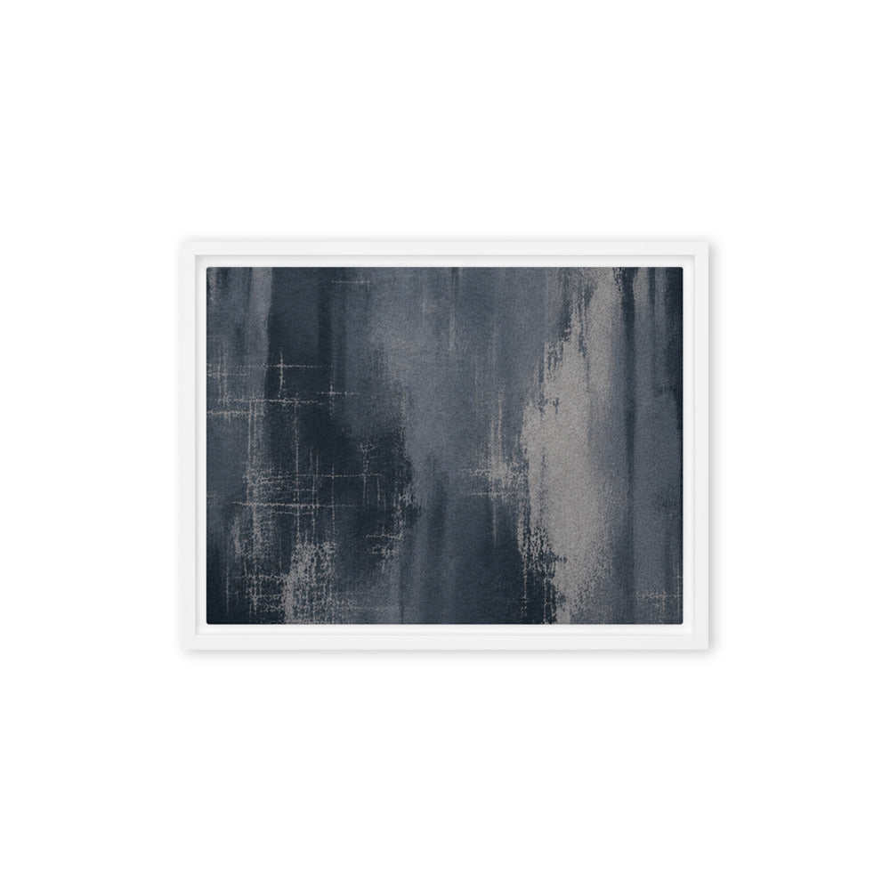 ETCH VI — Framed Canvas, White, 12×16