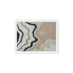 Karst framed canvas artwork with limestone-like textures and deep charcoal shadows, shown on white.