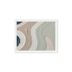 Talus framed canvas artwork with angular rock-like forms and deep charcoal contrasts, shown on white.
