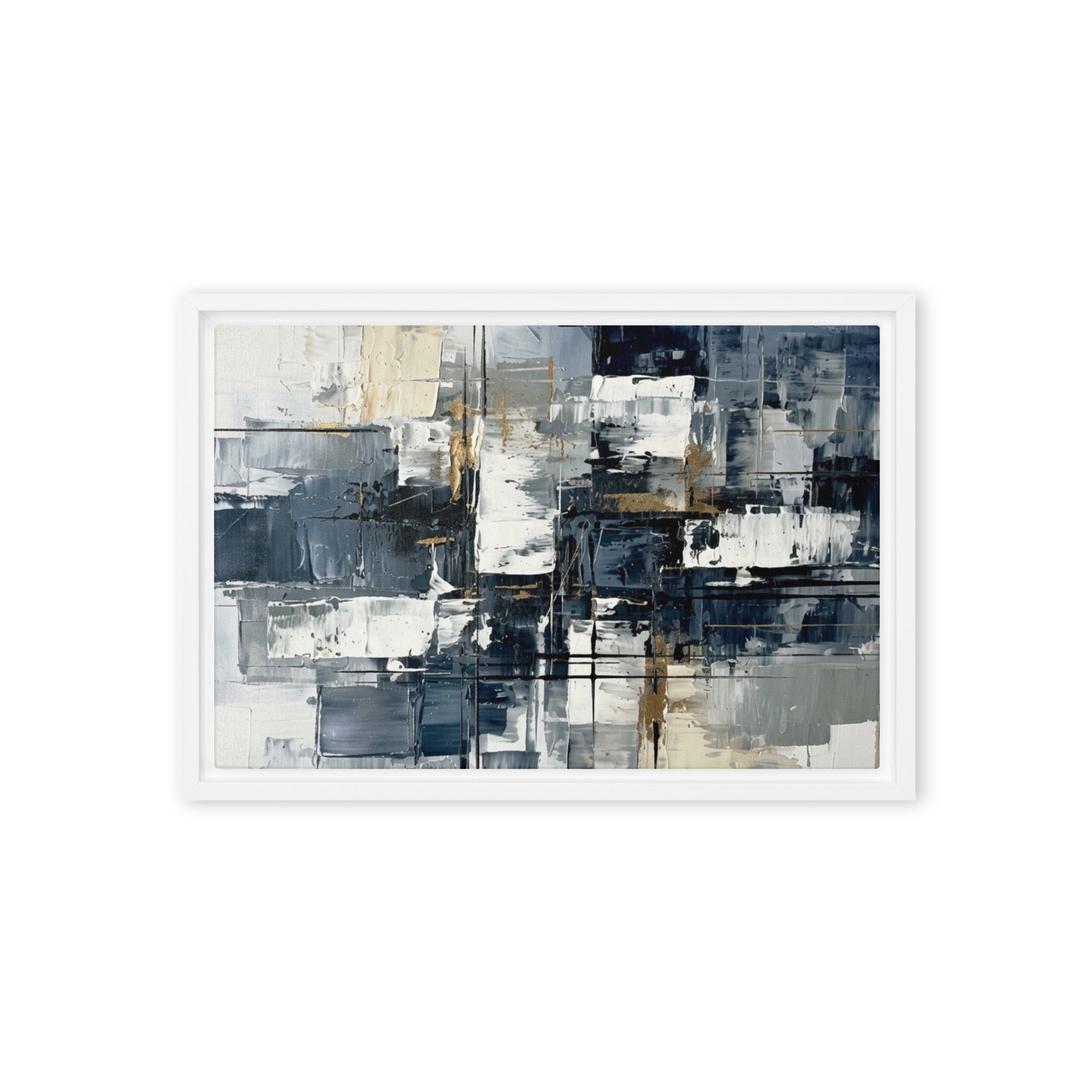 Calamity framed canvas urban product view in black frame, 20 x 28 inch large size