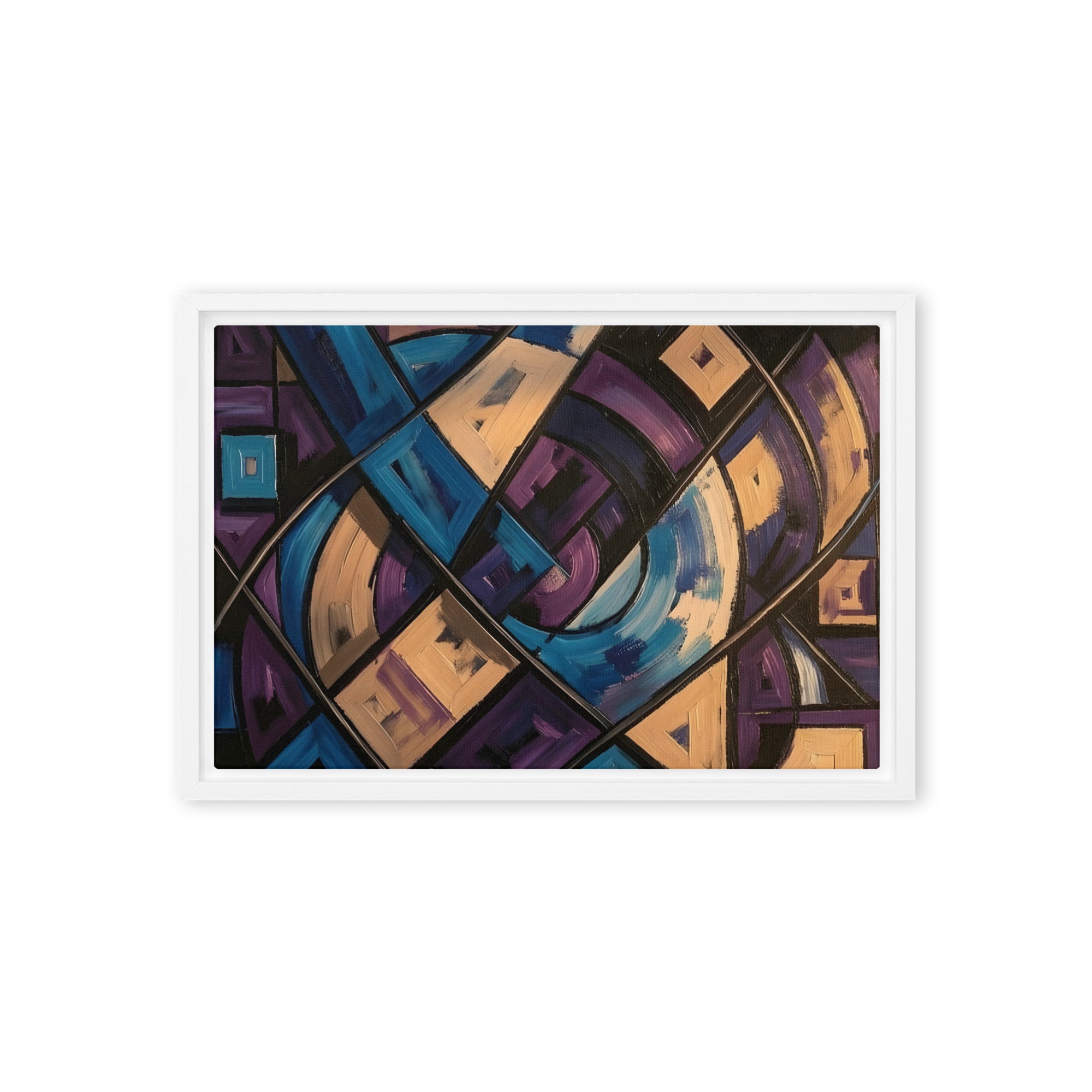 Relic wall art product image as a framed canvas print in brown frame, 11 x 14 inch universal size