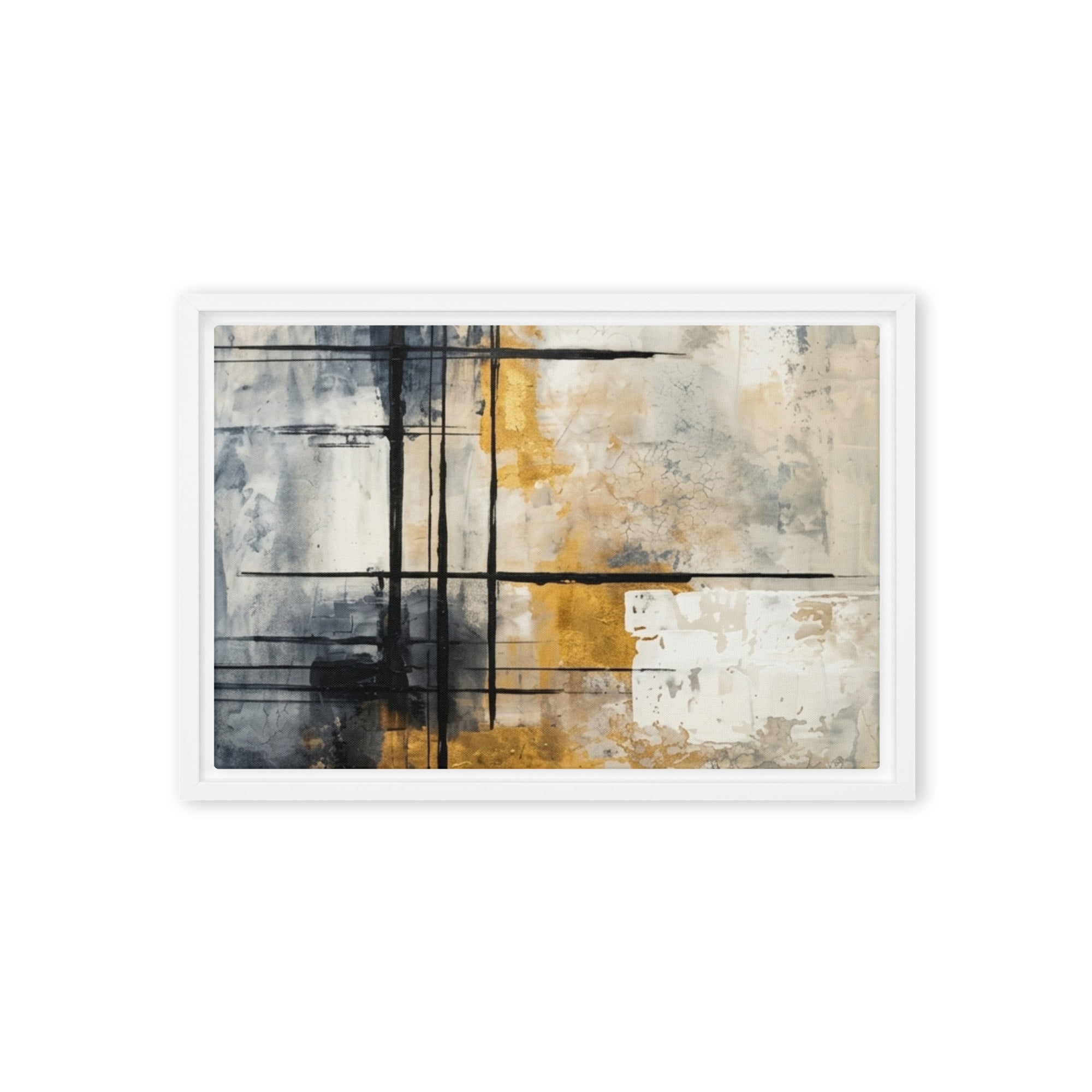 Elite framed canvas print product view in brown frame, 12 x 16 inch universal size