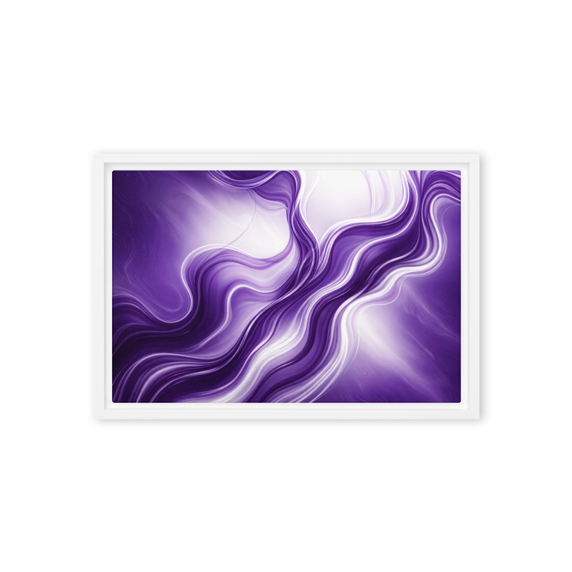 Silk framed canvas print product image in brown frame, 16 x 16 inch universal size