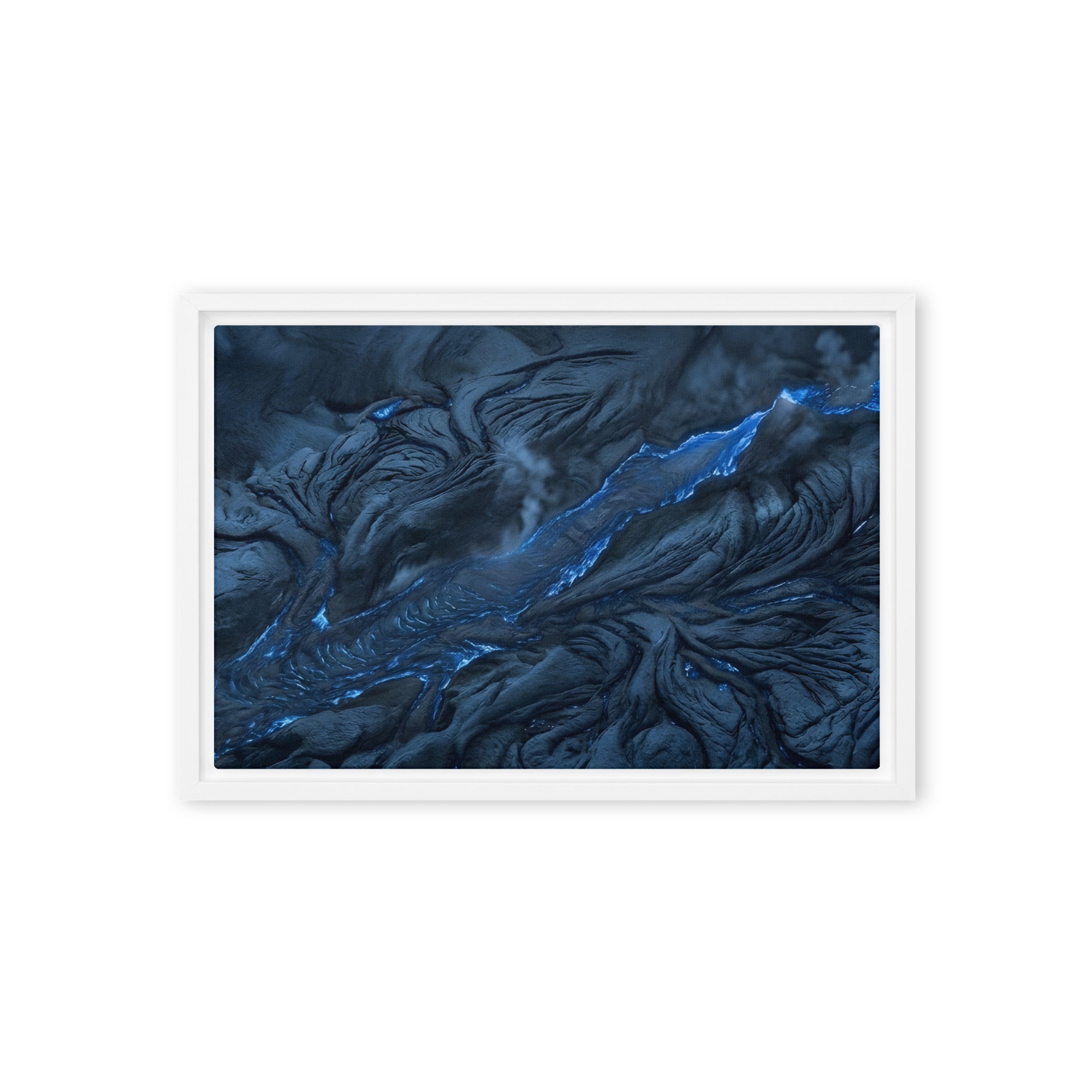 Vent framed canvas print, front view in brown frame, 12 x 18 inch universal size