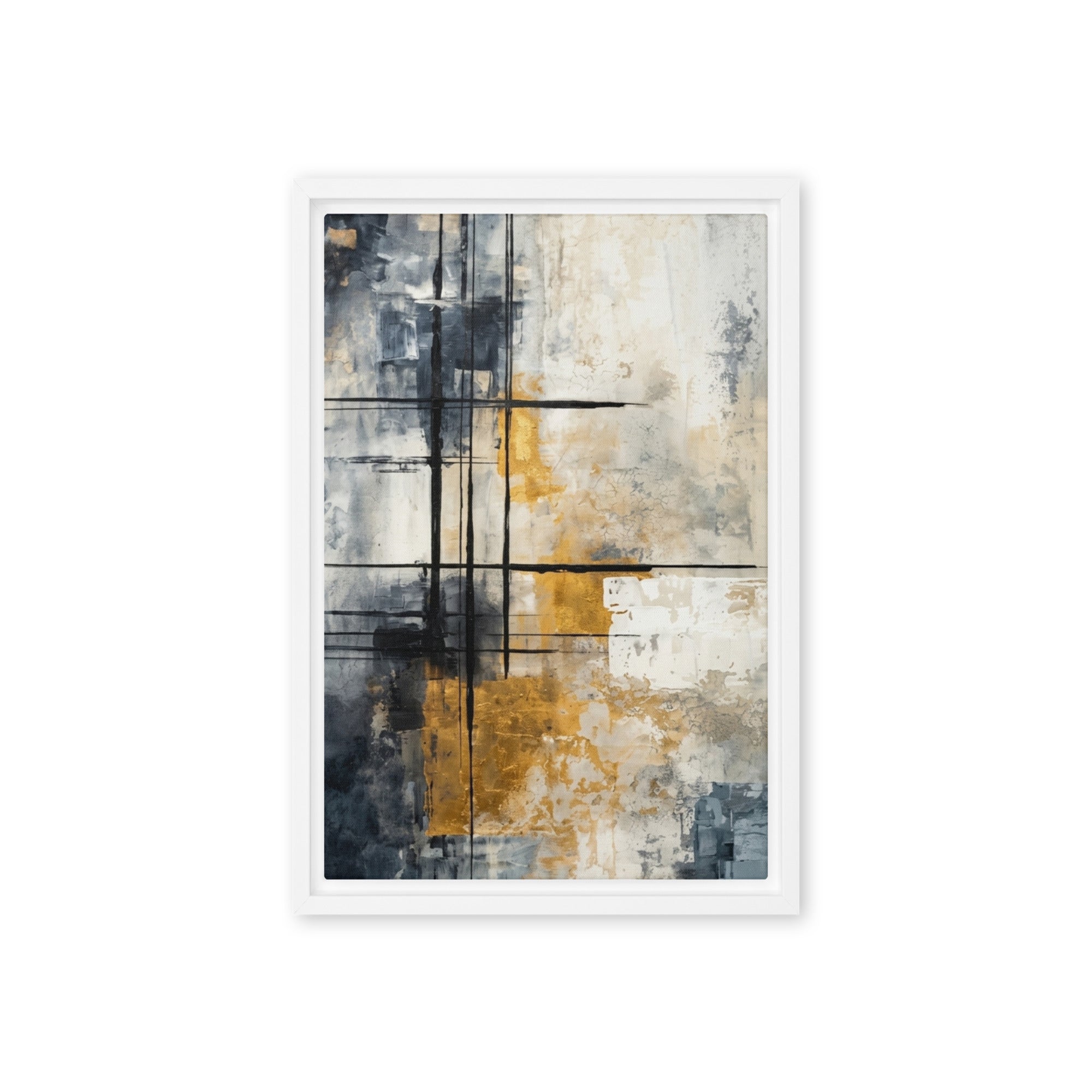 Elitist framed canvas print, front view in brown frame, 12 x 18 inch universal size