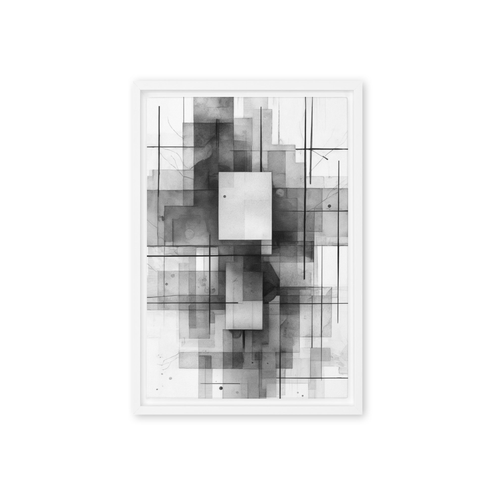 Late framed canvas print image for product listing in brown frame, 12 x 18 inch universal size