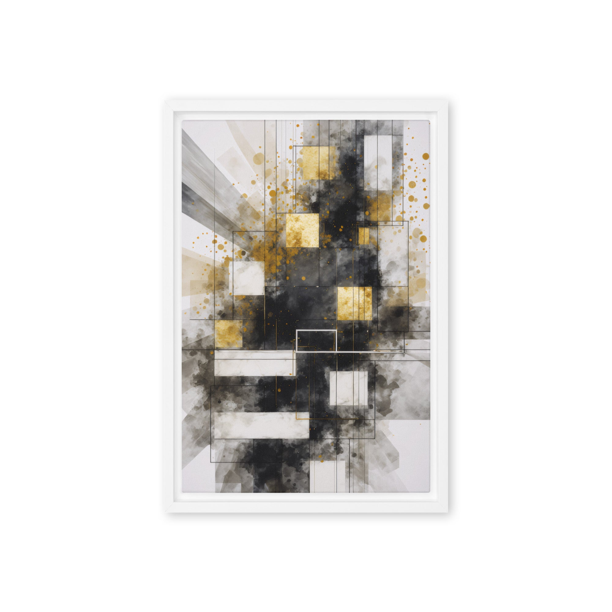Oriana framed canvas print product view in brown frame, 12 x 18 inch universal size