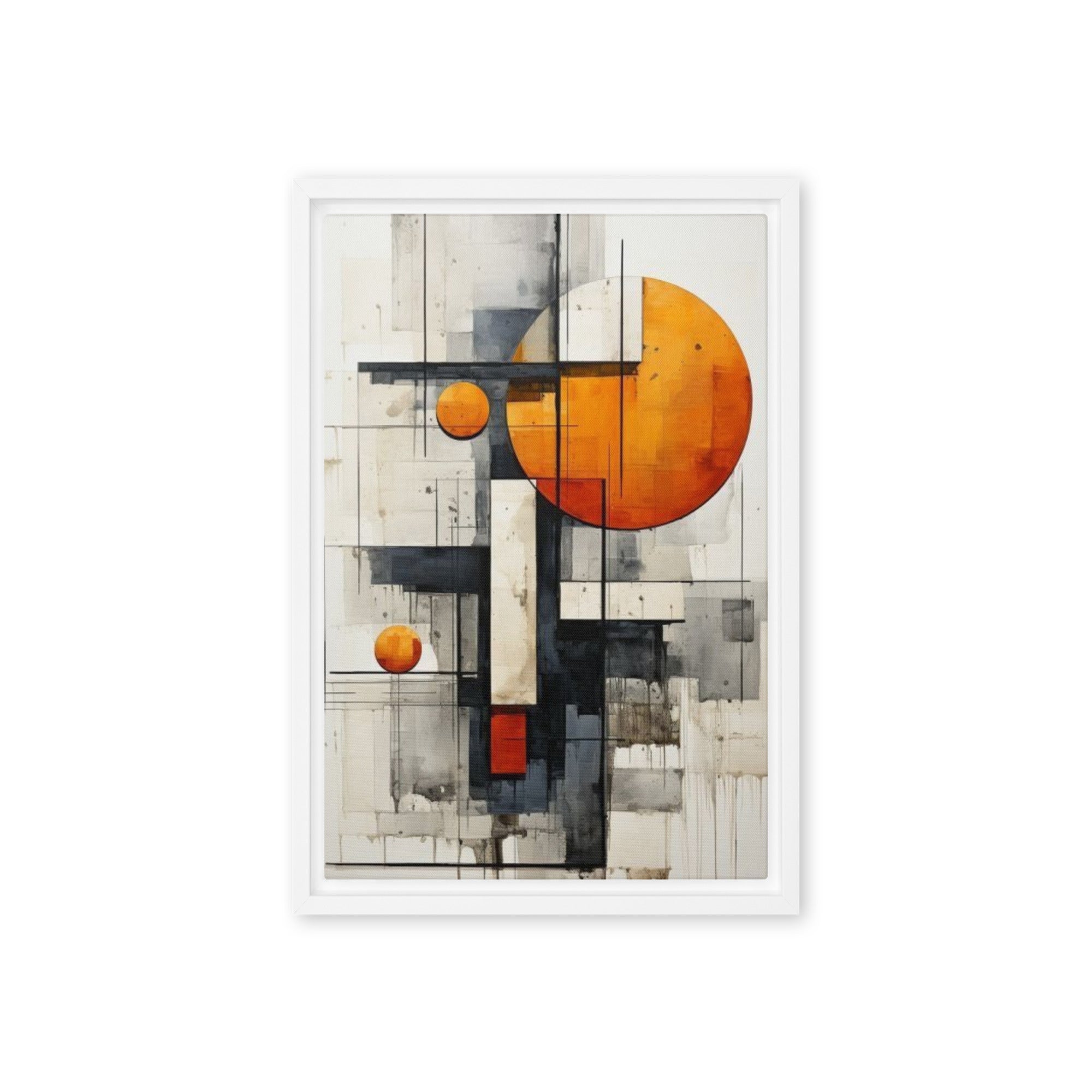 Grille framed canvas print image for product listing in brown frame, 12 x 18 inch universal size