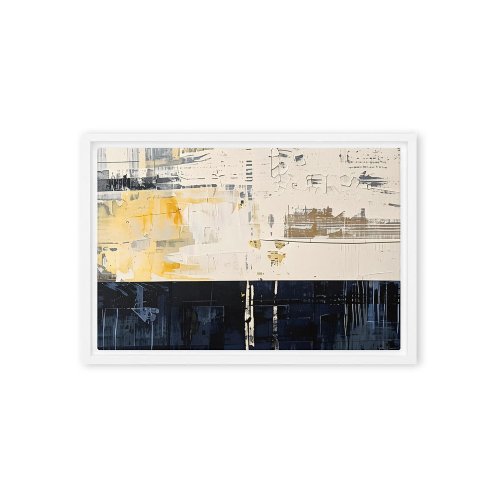 Printful official Framed Canvas mockup - White / 12″×18″