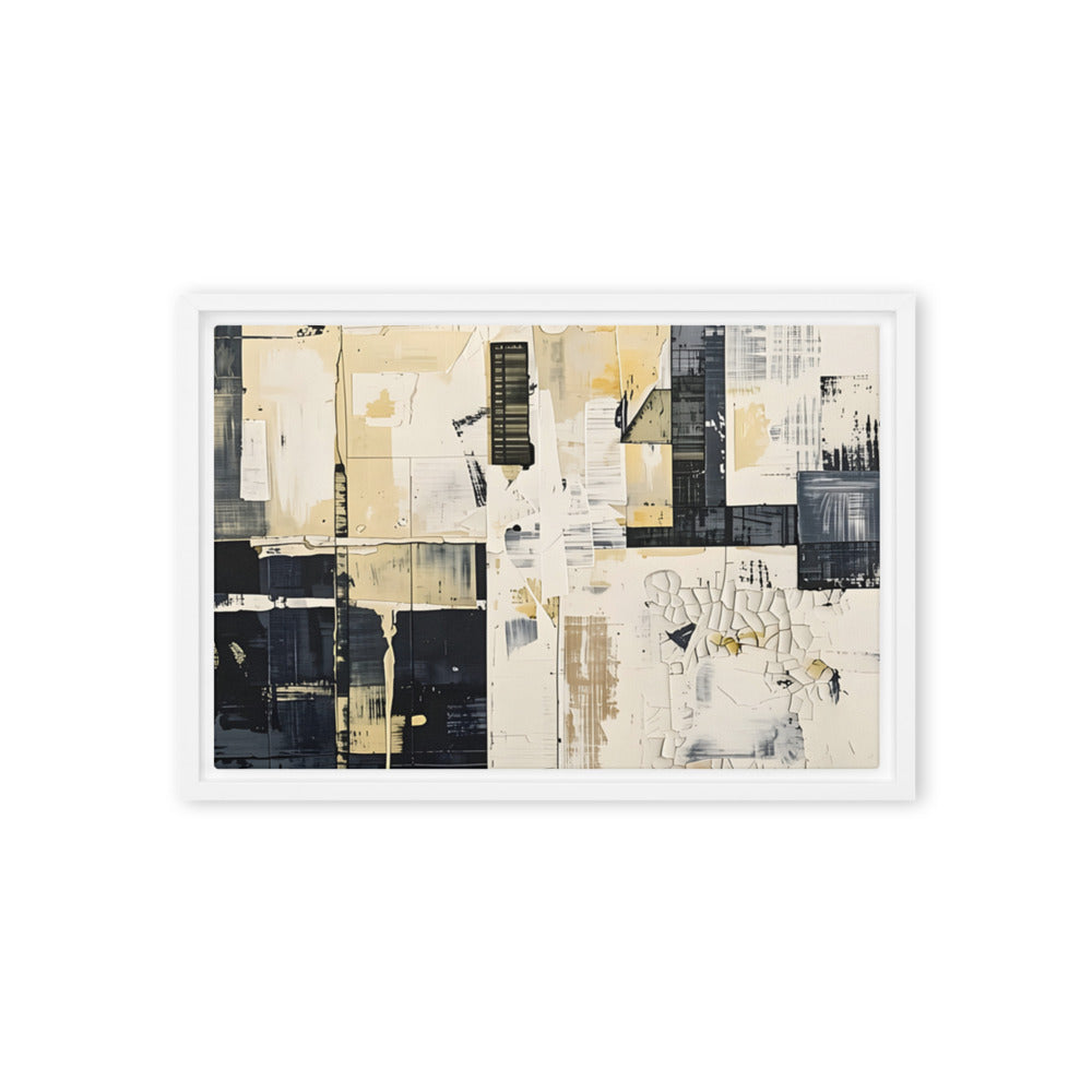 Printful official Framed Canvas mockup - White / 12″×18″