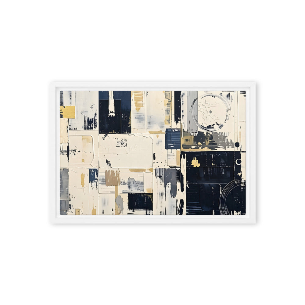 Printful official Framed Canvas mockup - White / 12″×18″