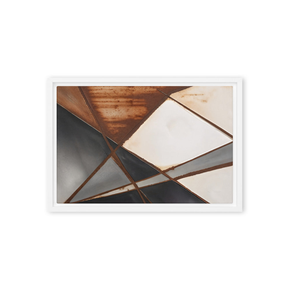 Printful official Framed Canvas mockup - White / 12″×18″