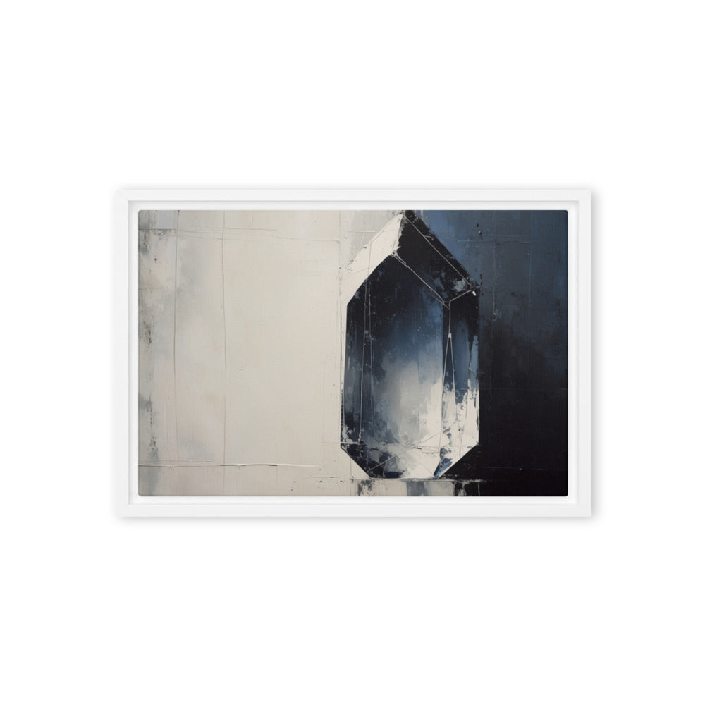 CHIP — Framed Canvas, White, 12×18