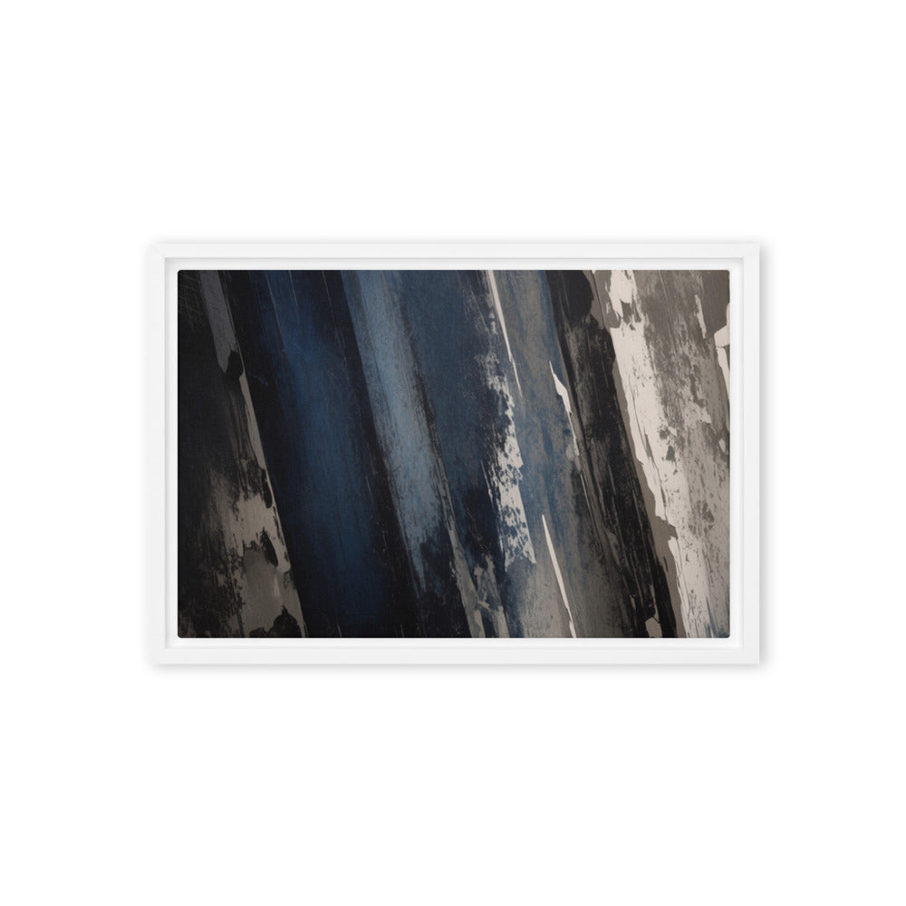 DRAG — Framed Canvas, White, 12×18