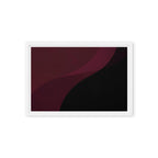 DAMASK — Framed Canvas, White, 12×18