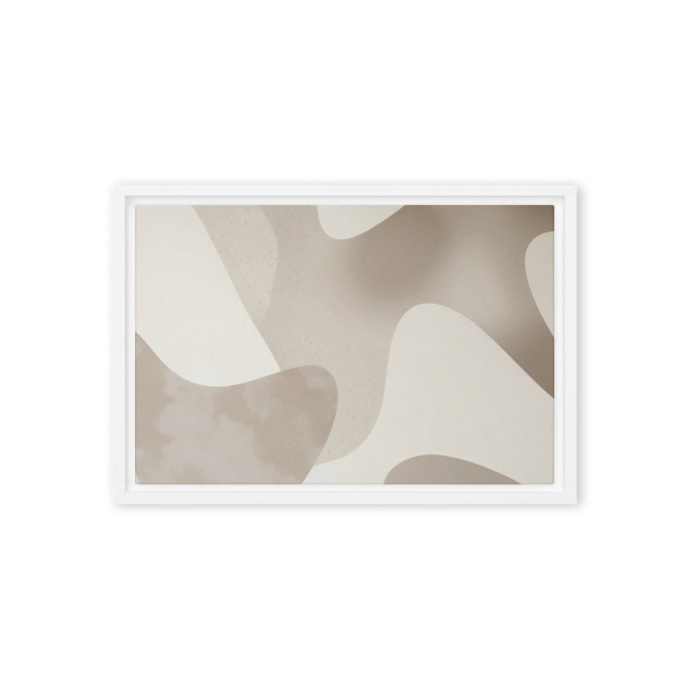 JACQUARD — Framed Canvas, White, 12×18