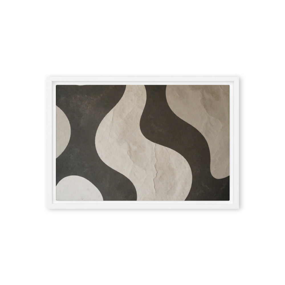 TWILL — Framed Canvas, White, 12×18