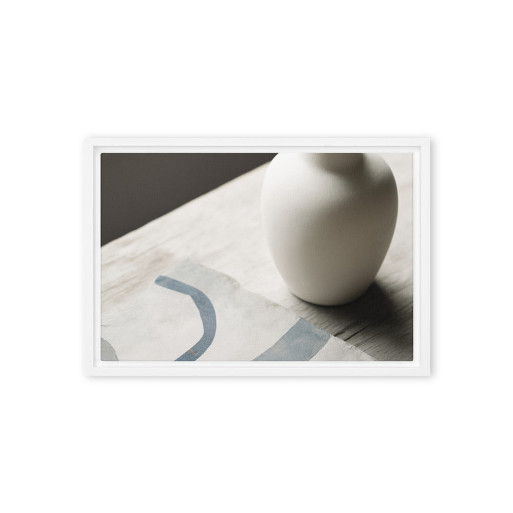 VESSEL — Framed Canvas, White, 12×18