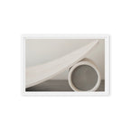 CAMFER — Framed Canvas, White, 12×18