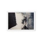 FIGURE — Framed Canvas, White, 12×18