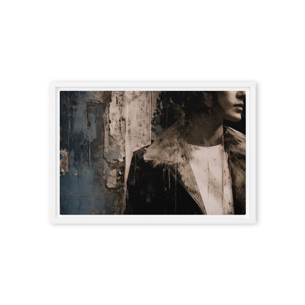 CORRIDOR — Framed Canvas, White, 12×18