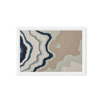 Karst framed canvas artwork with limestone-like textures and deep charcoal shadows, shown on white.
