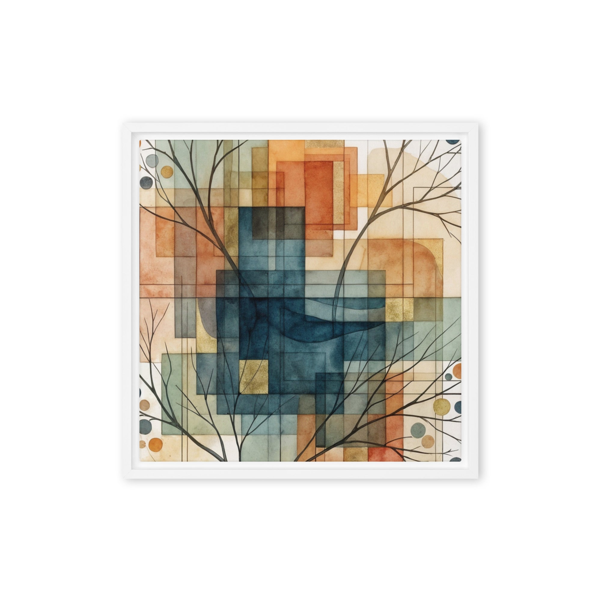 Always wall art product image as a framed canvas urban in brown frame, 12 x 16 inch universal size