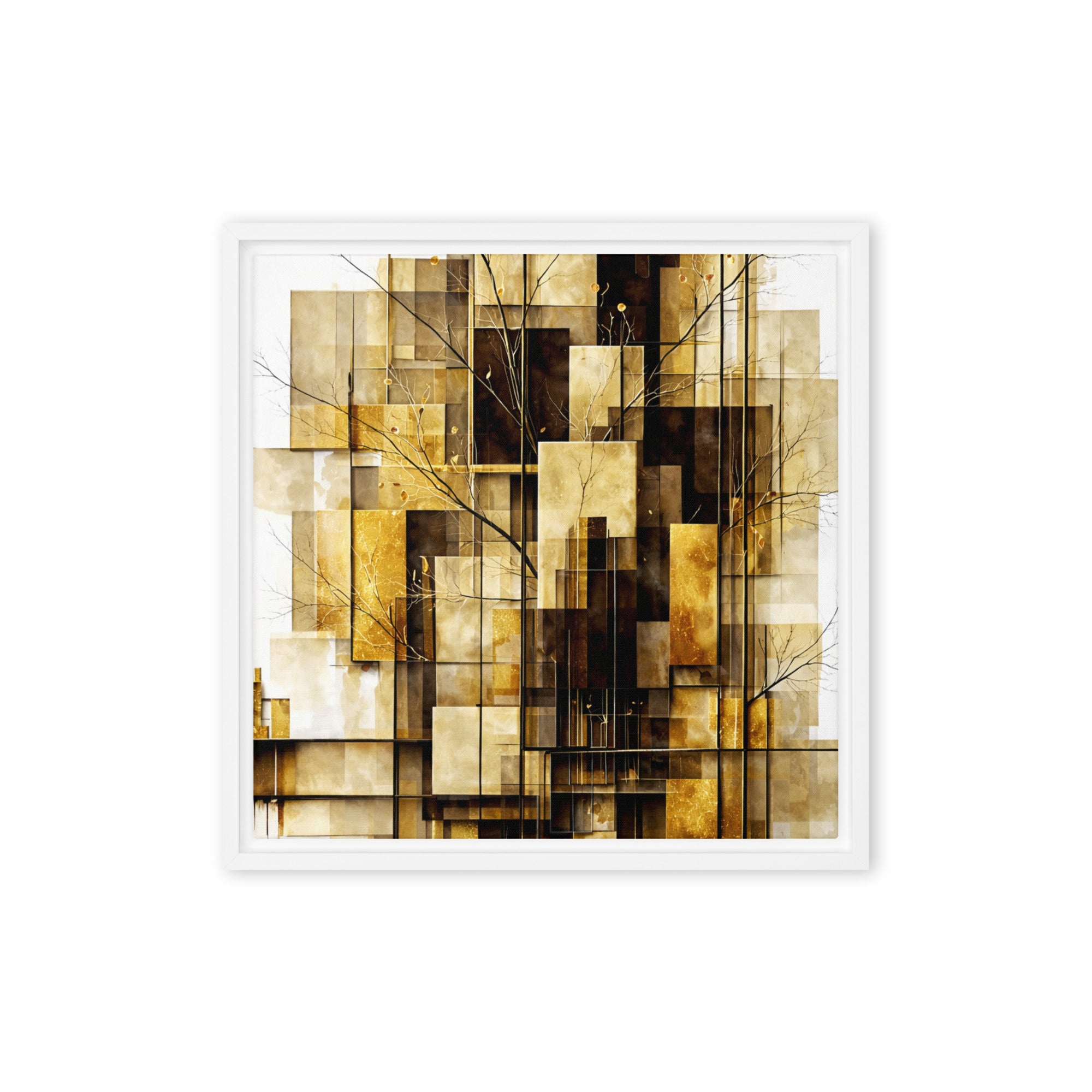 Altin framed canvas print shown in front view in brown frame, 12 x 18 inch universal size