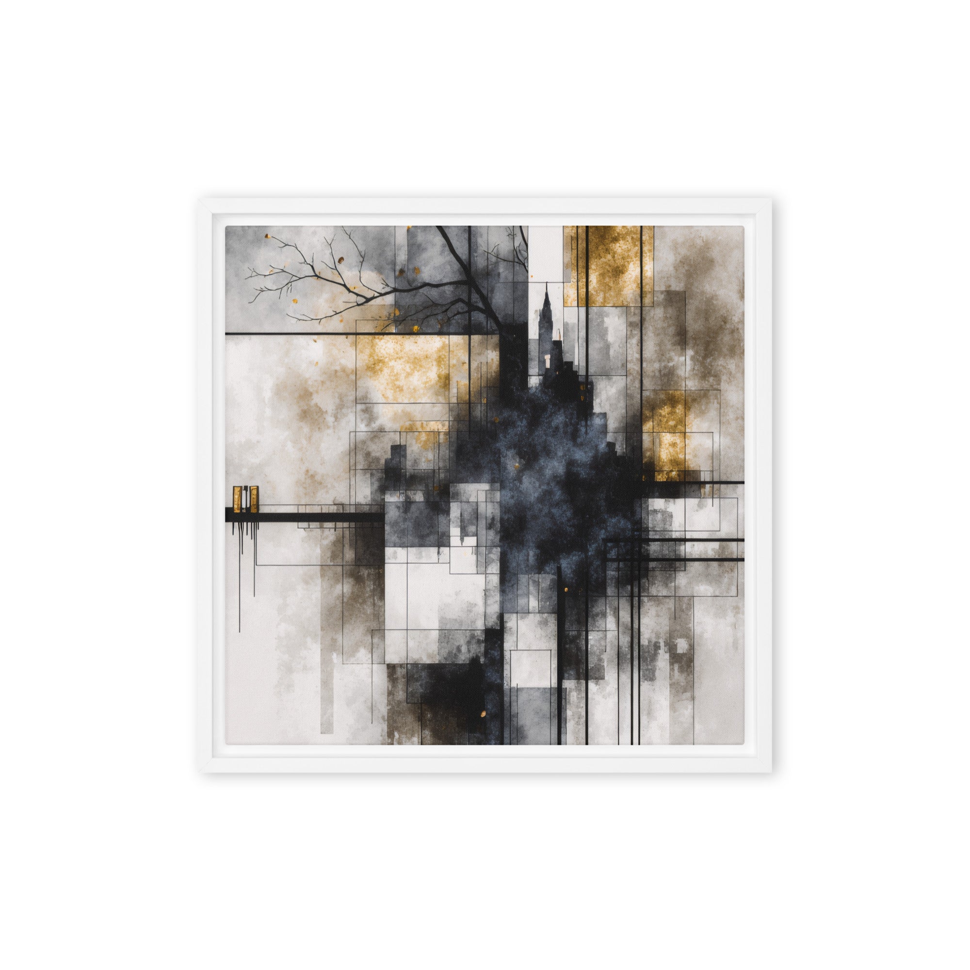 Brasier wall art product image as a framed canvas print in brown frame, 18 x 24 inch large size