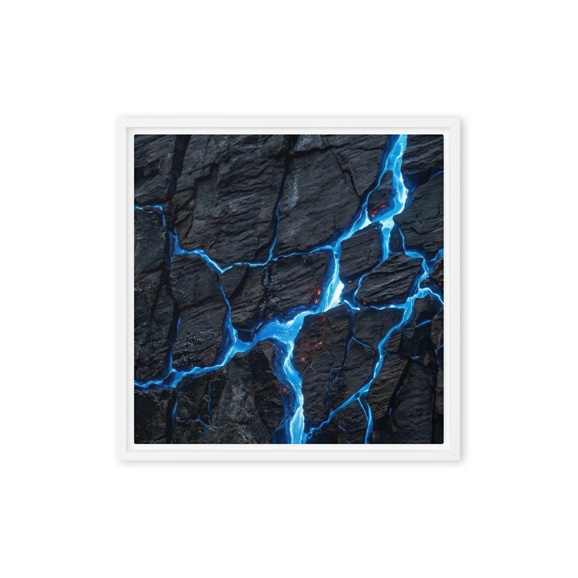 Effusions wall art product image as a framed canvas print in brown frame, 18 x 24 inch large size