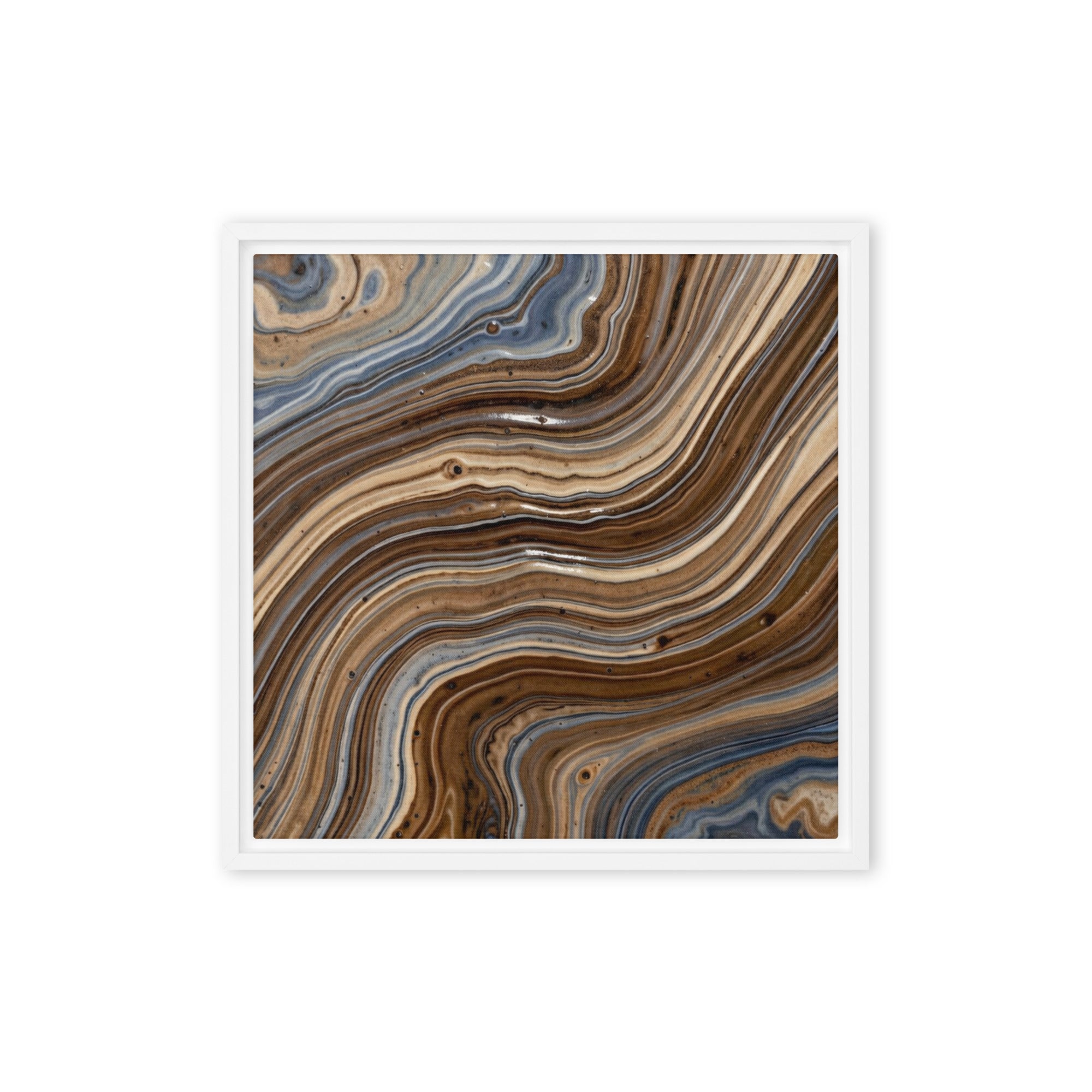 Dunes wall art product image as a framed canvas print in brown frame, 18 x 24 inch large size