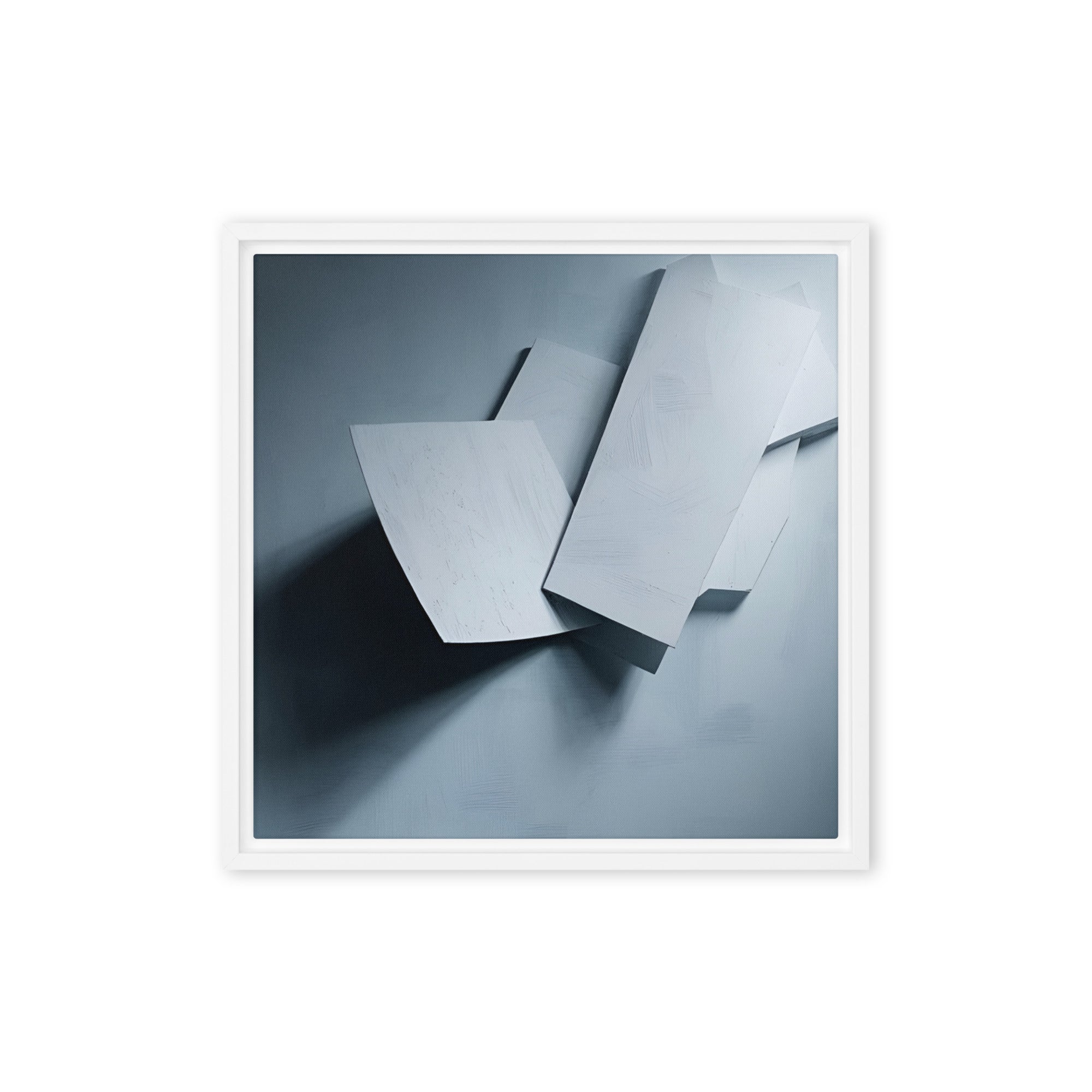Silhouette wall art product image as a framed canvas print in brown frame, 18 x 24 inch large size