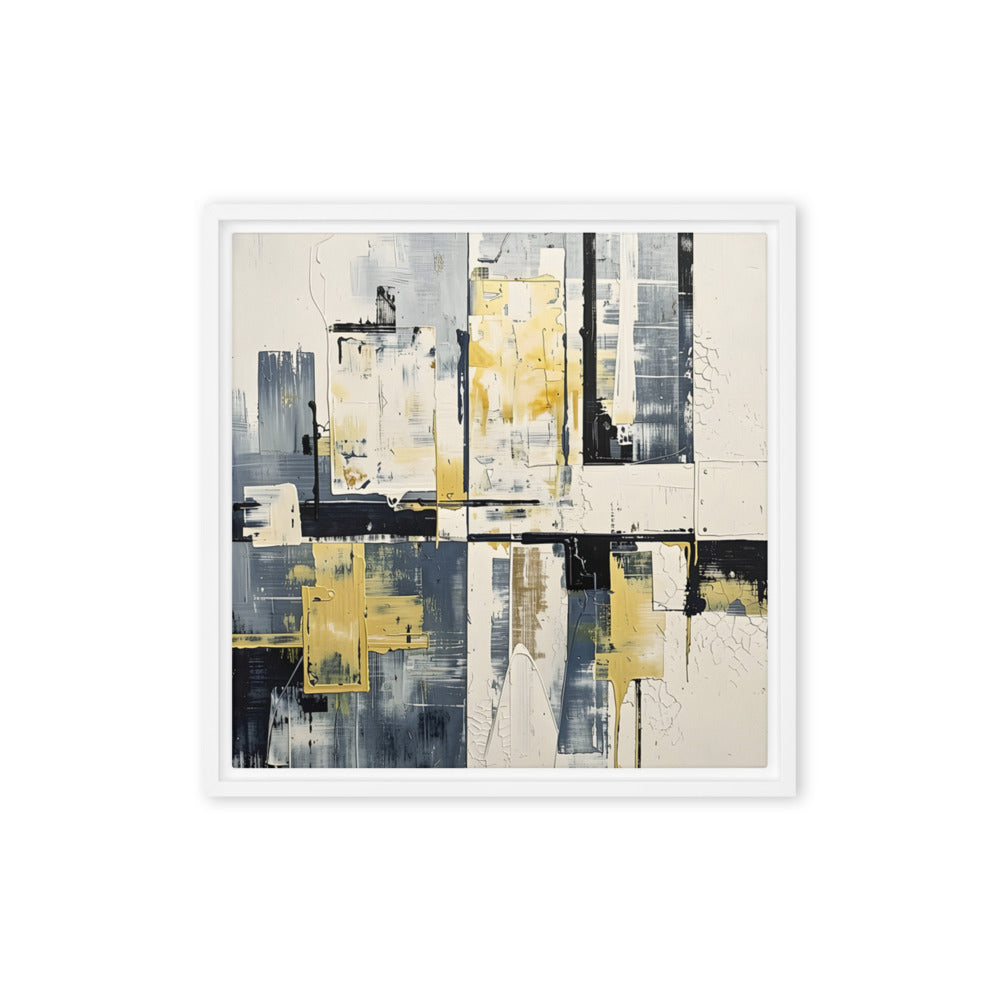 Printful official Framed Canvas mockup - White / 16″×16″