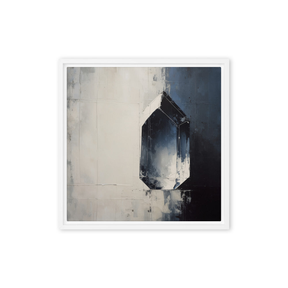 CHIP — Framed Canvas, White, 16×16