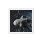 ASTEROID — Framed Canvas, White, 16×16