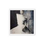 FIGURE — Framed Canvas, White, 16×16