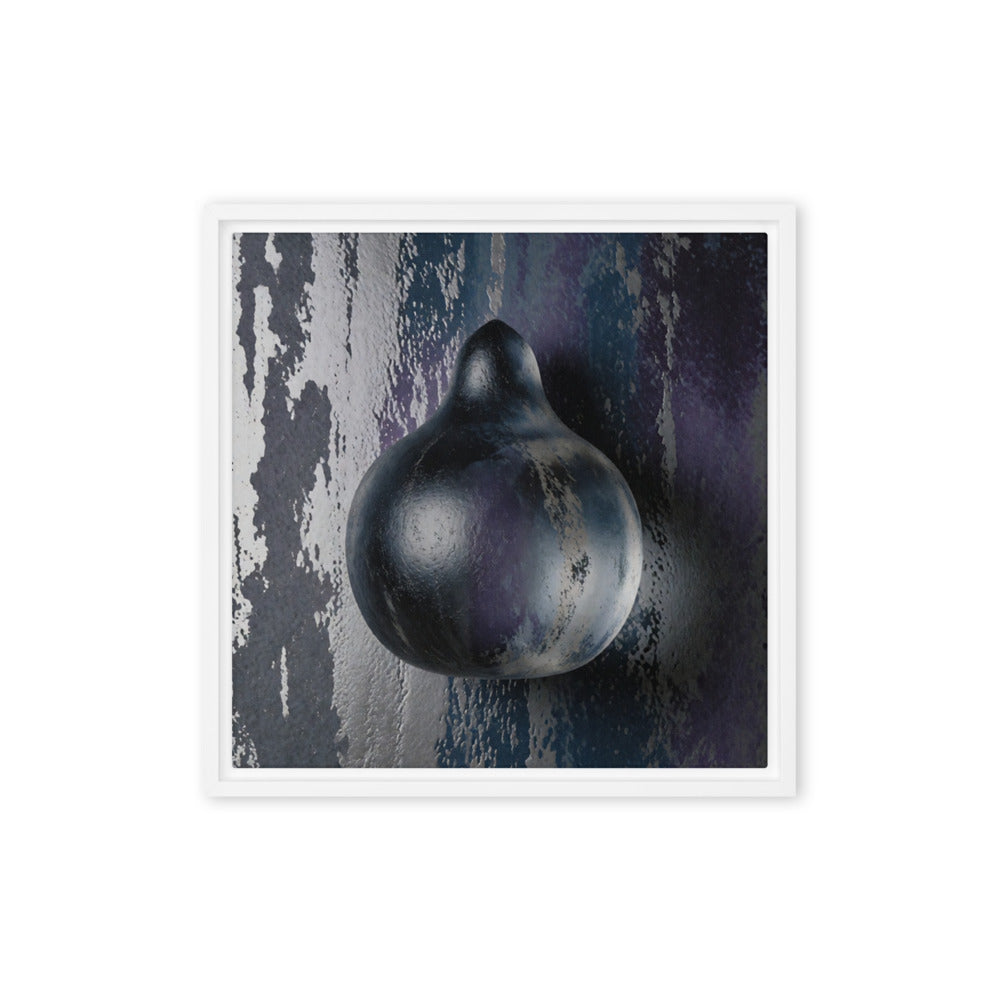 DROP — Framed Canvas, White, 16×16