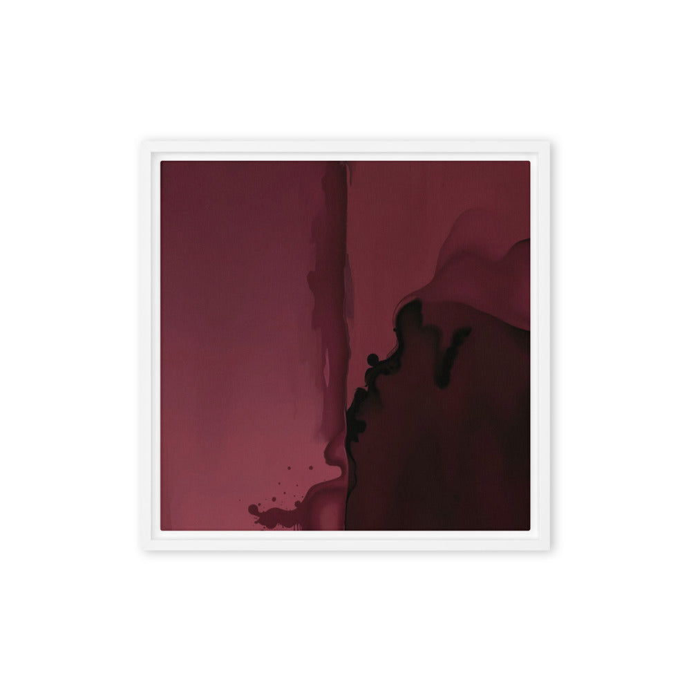 CARINENA — Framed Canvas, White, 16×16