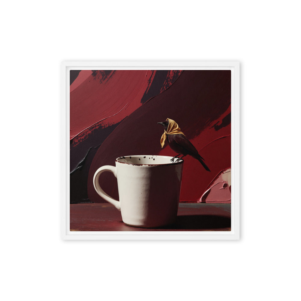 KILN — Framed Canvas, White, 16×16