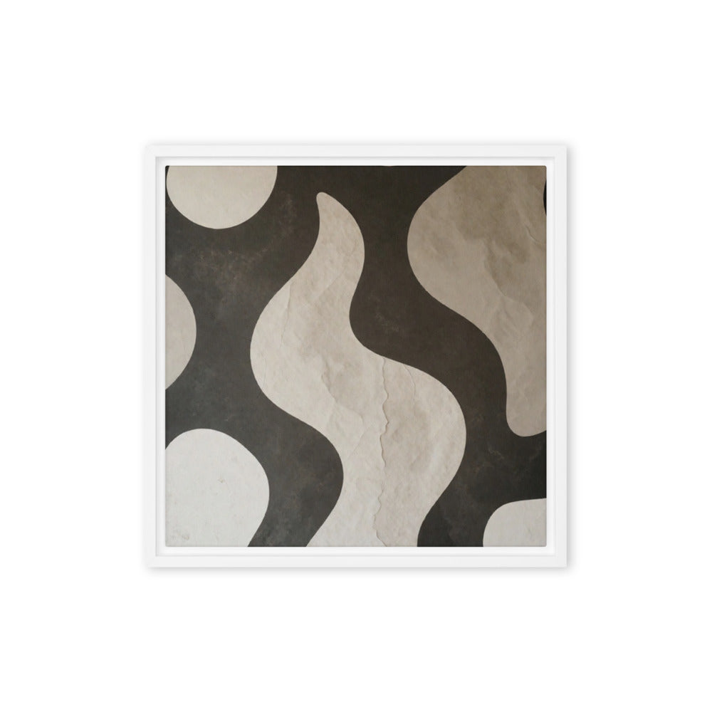 TWILL — Framed Canvas, White, 16×16