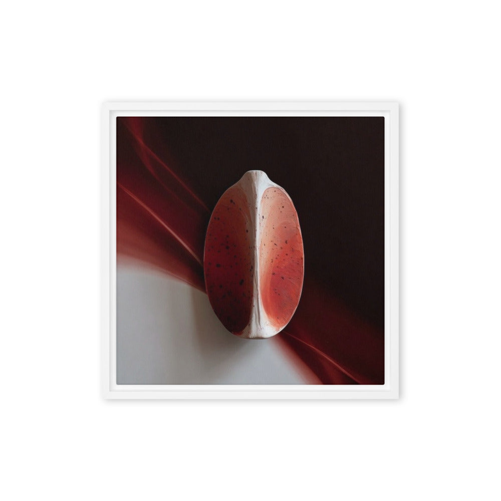 AMPHORA — Framed Canvas, White, 16×16