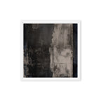 BARRIER — Framed Canvas, White, 16×16