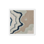 Karst framed canvas artwork with limestone-like textures and deep charcoal shadows, shown on white.
