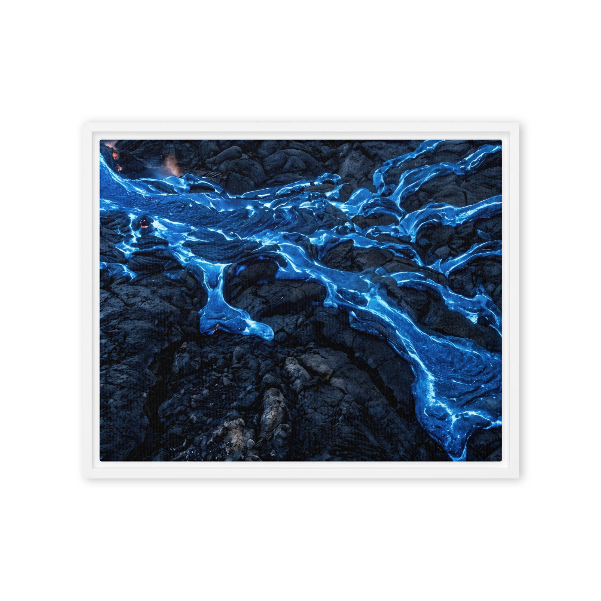 Scoria framed canvas print wall display image in brown frame, 20 x 30 inch large size