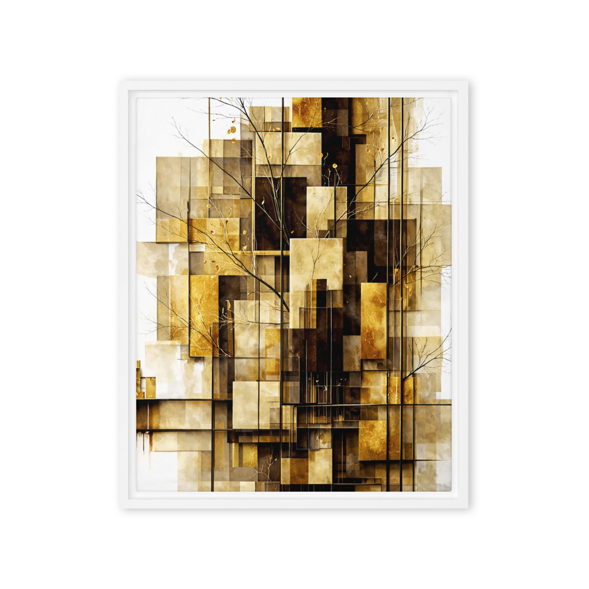 Altin framed canvas print wall display image in brown frame, 18 x 24 inch large size