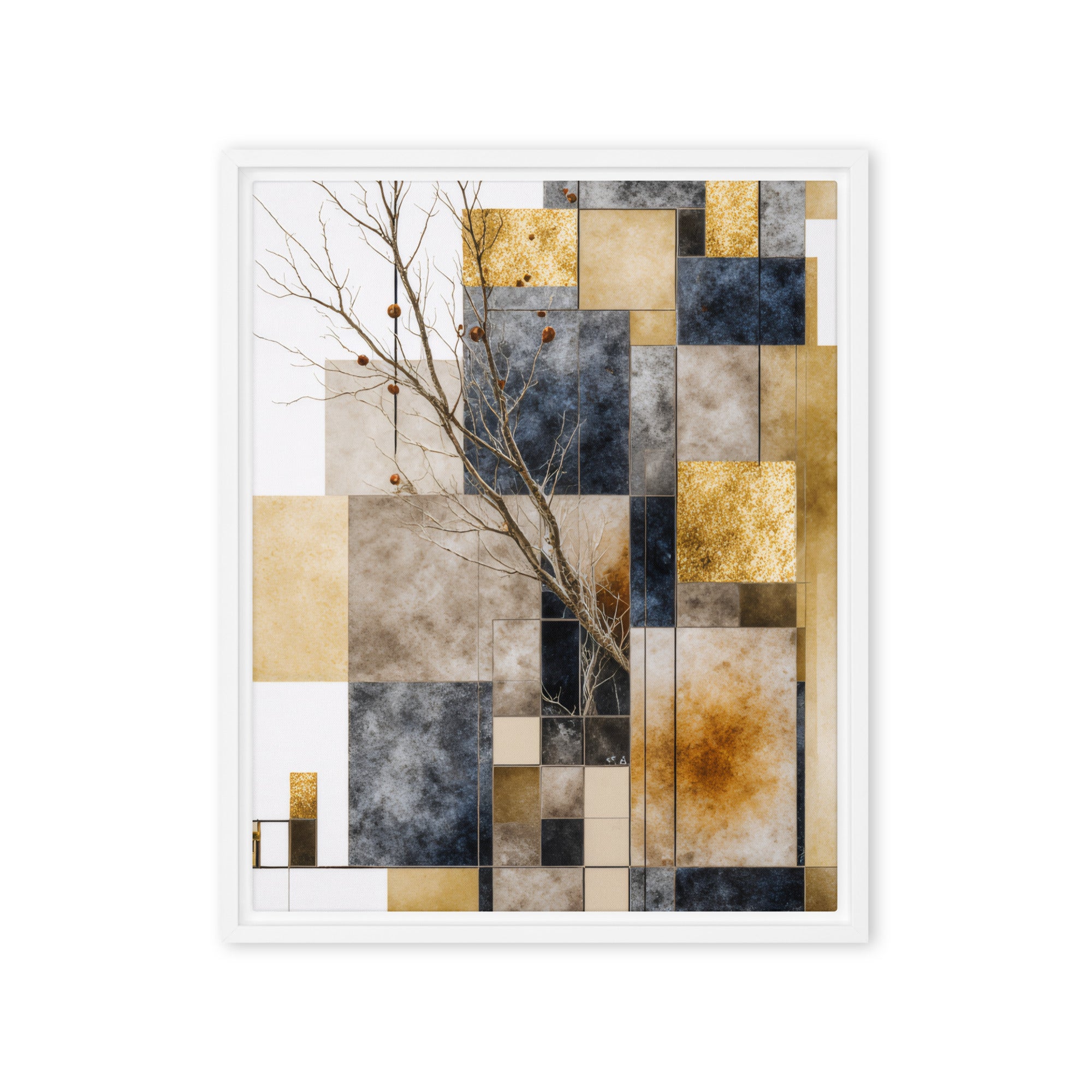Scorie framed canvas print wall display image in brown frame, 18 x 24 inch large size