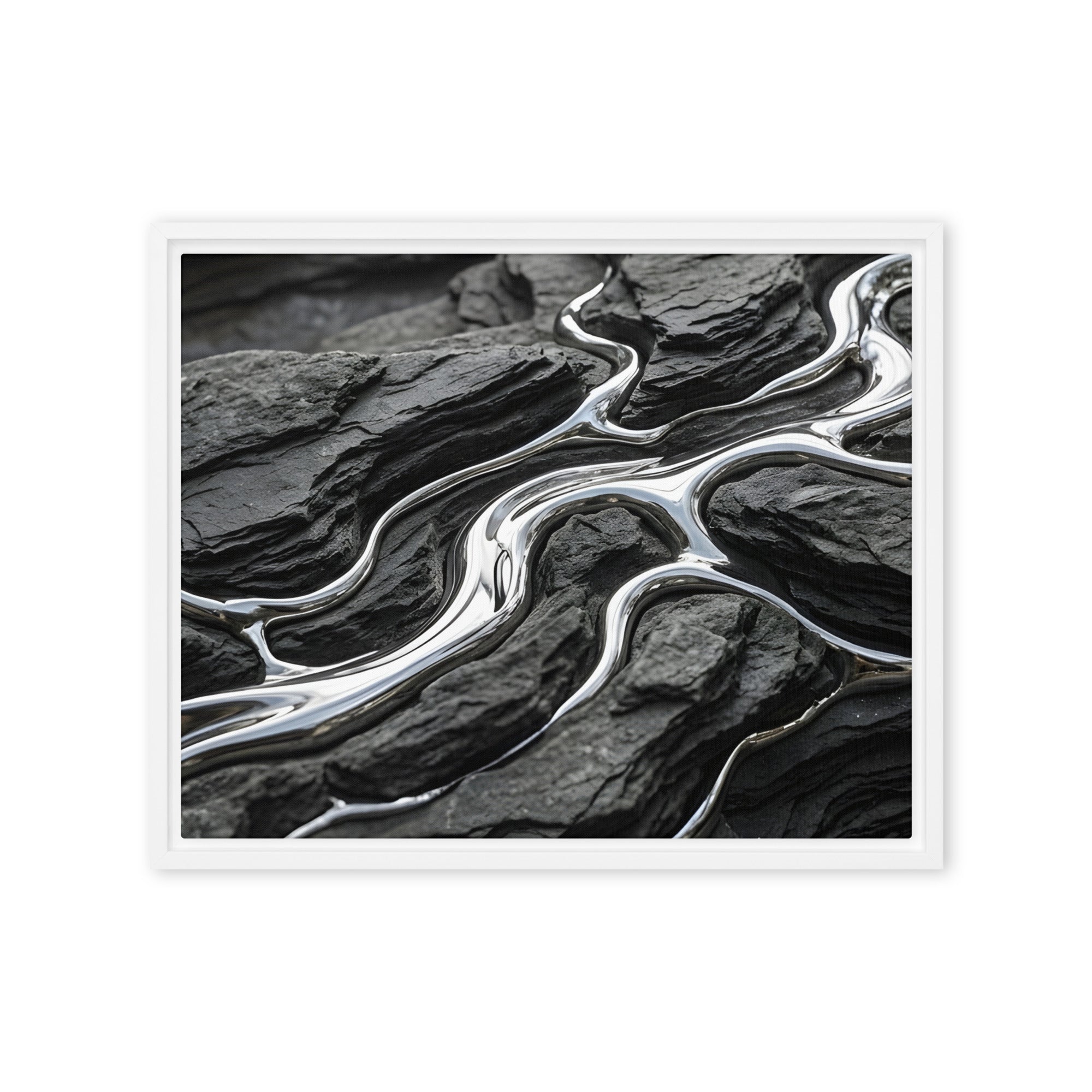 Basalt framed canvas print product view in brown frame, 18 x 24 inch large size