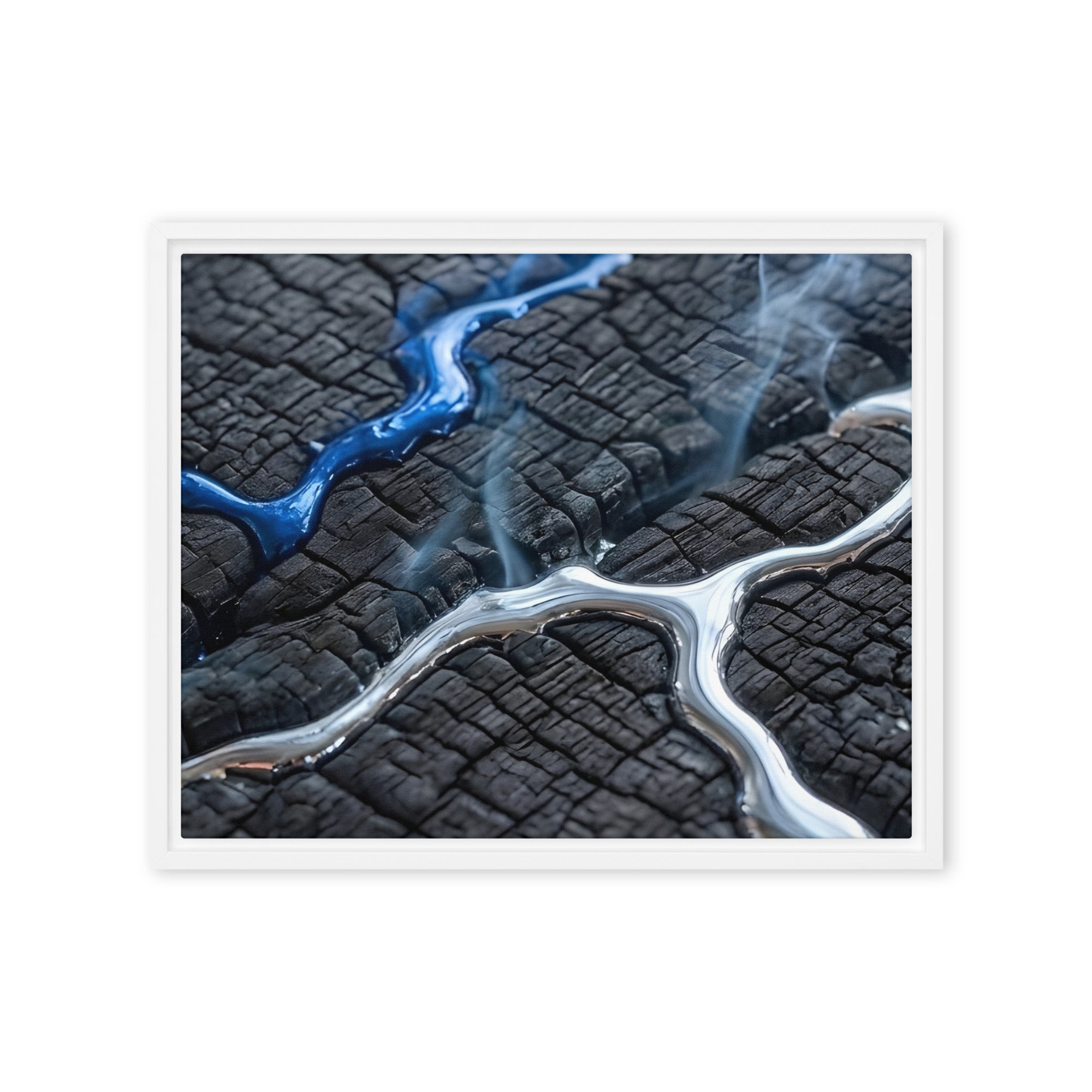 Rhyolite framed canvas print wall display image in brown frame, 20 x 30 inch large size