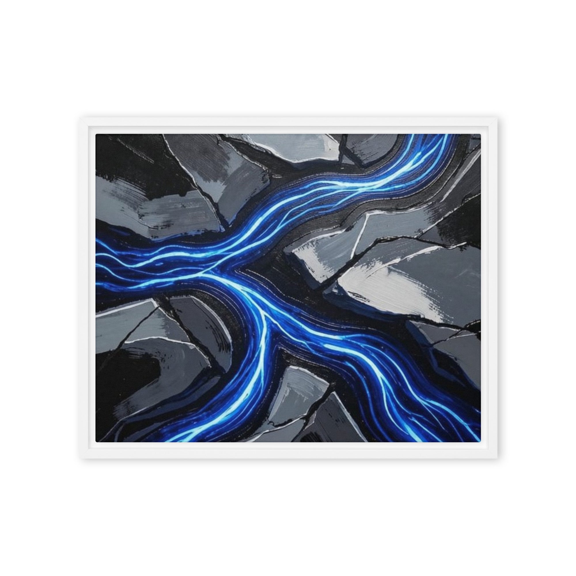 Viscous framed canvas print product view in brown frame, 24 x 36 inch statement piece