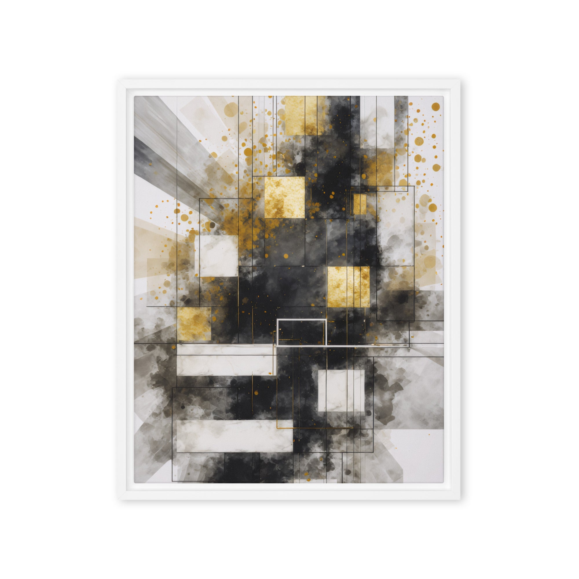 Oriana framed canvas print, front view in brown frame, 20 x 28 inch large size